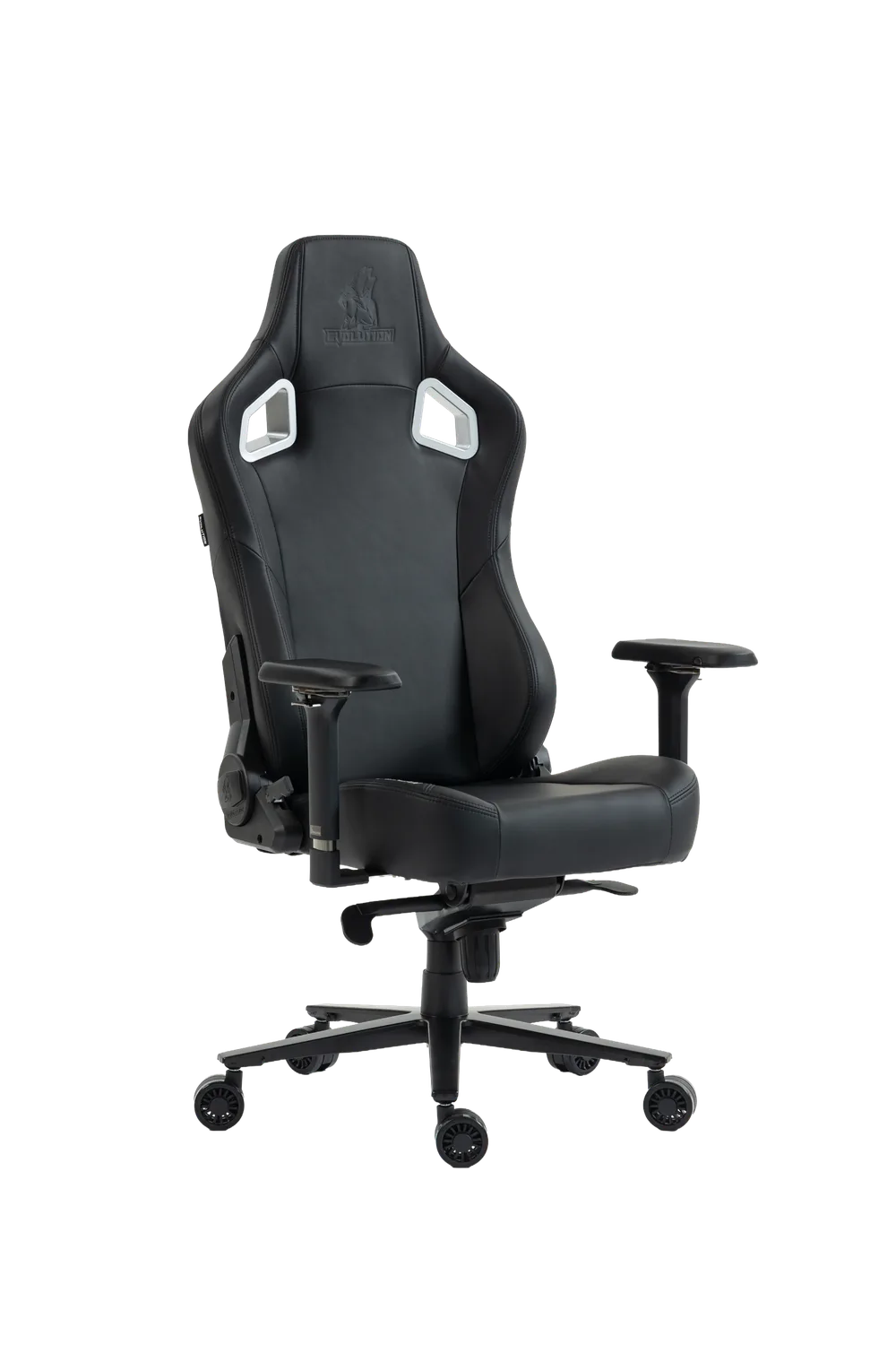Игровое кресло EVOLUTION NOMAD PRO APEX, вид спереди, чёрное
