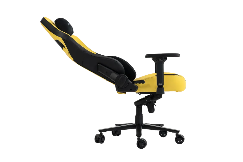 Игровое кресло EVOLUTION NOMAD PRO, боковой вид, жёлто-чёрное