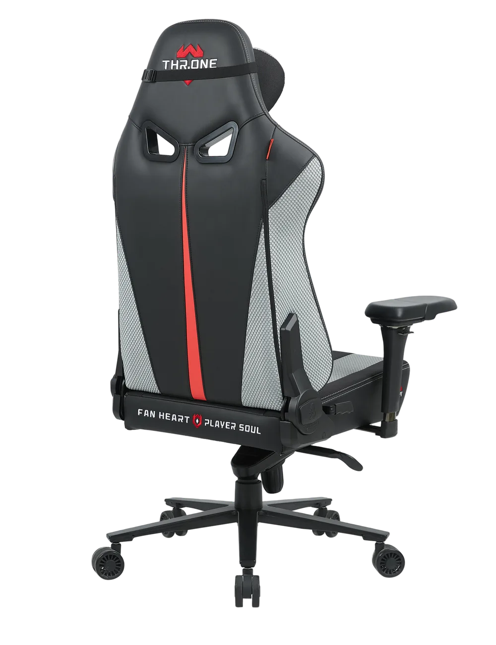 Игровое кресло EVOLUTION Throne Grey, вид сзади