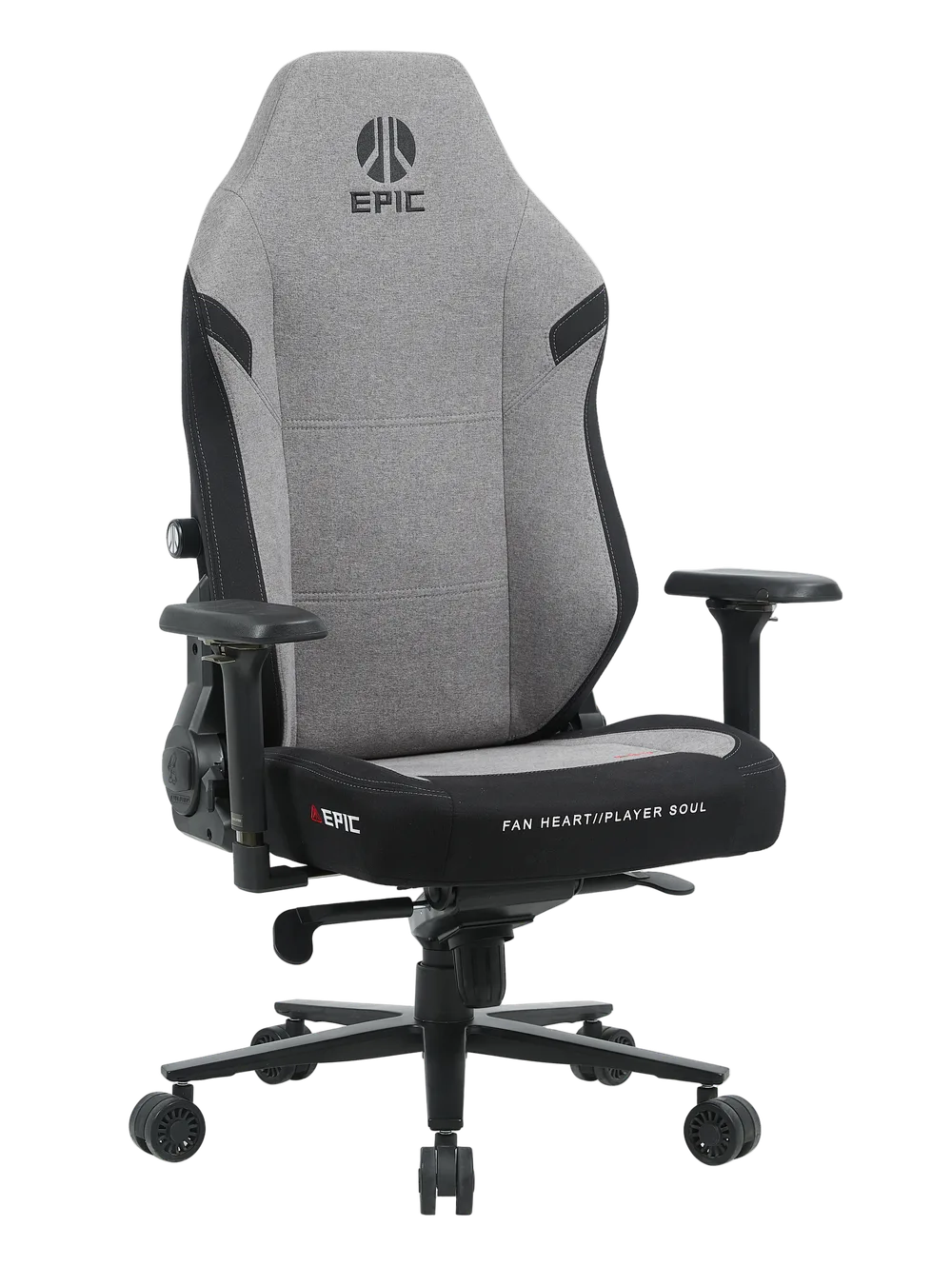 Игровое кресло EVOLUTION EPIC FABRIC Grey, фронтальный вид