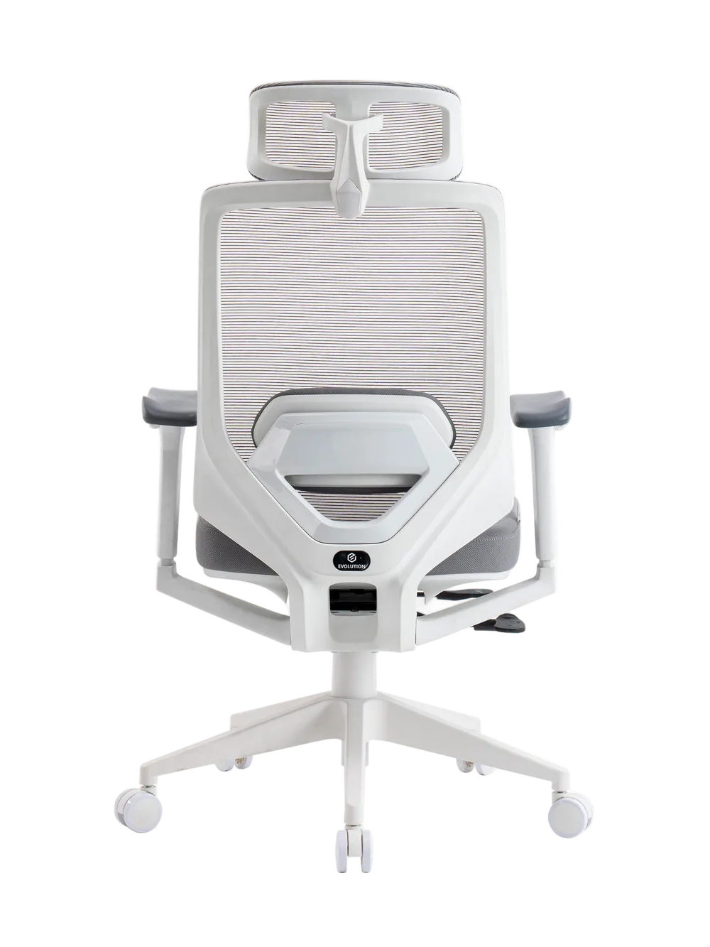 Игровое кресло EVOLUTION HybridFlex White, вид сзади