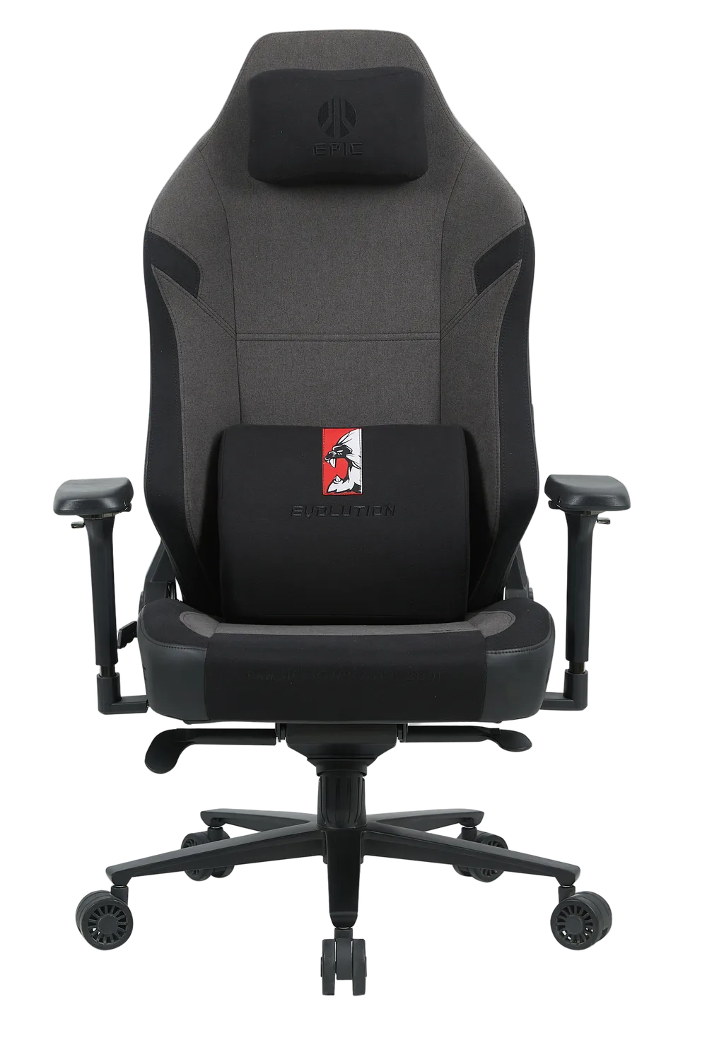 Игровое кресло EVOLUTION EPIC FABRIC Black, вид спереди