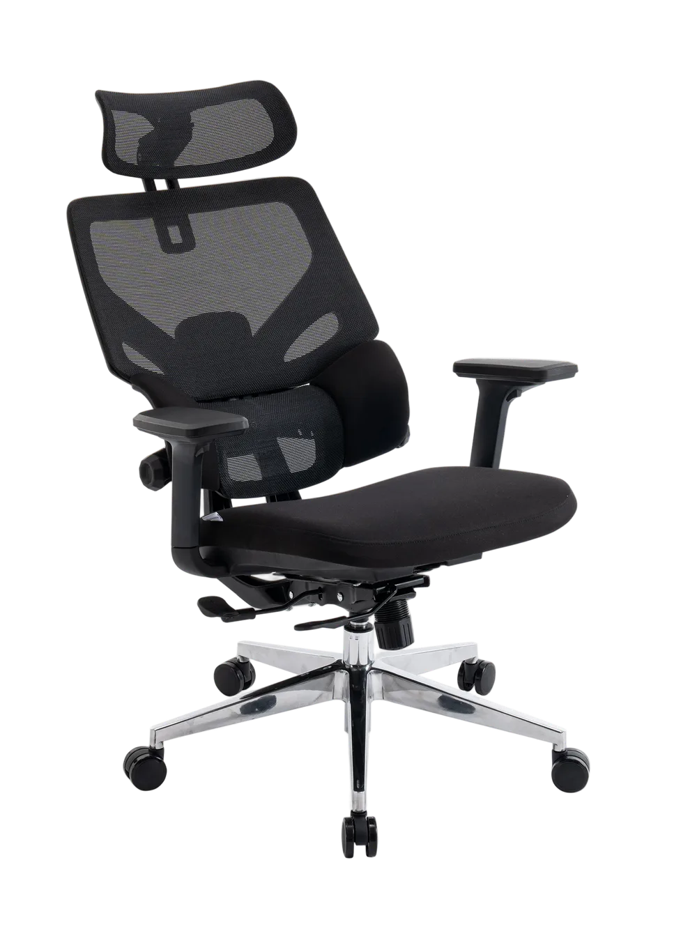 Игровое кресло EVOLUTION LumbarPro AL, вид сбоку, чёрное