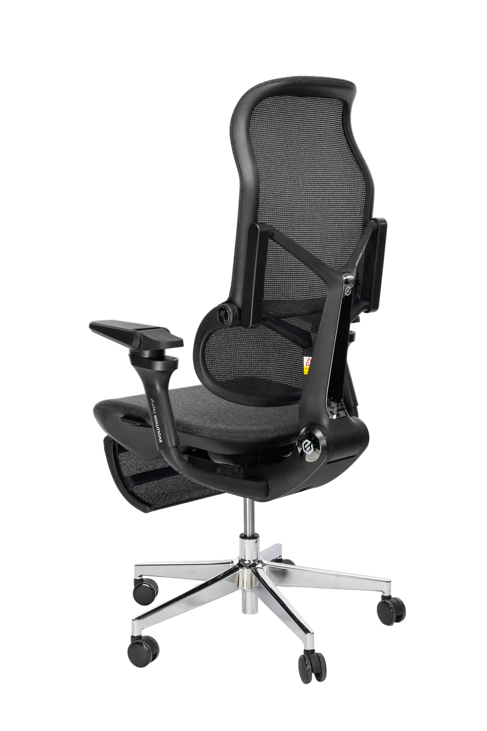 Игровое кресло EVOLUTION Zephyr, боковой вид, черное
