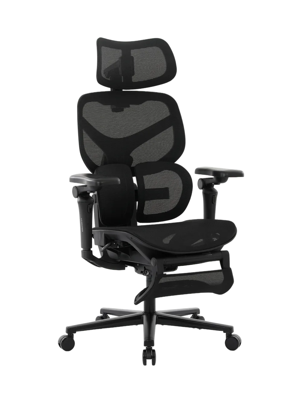 Игровое кресло EVOLUTION LX 5 Black, вид спереди с подголовником