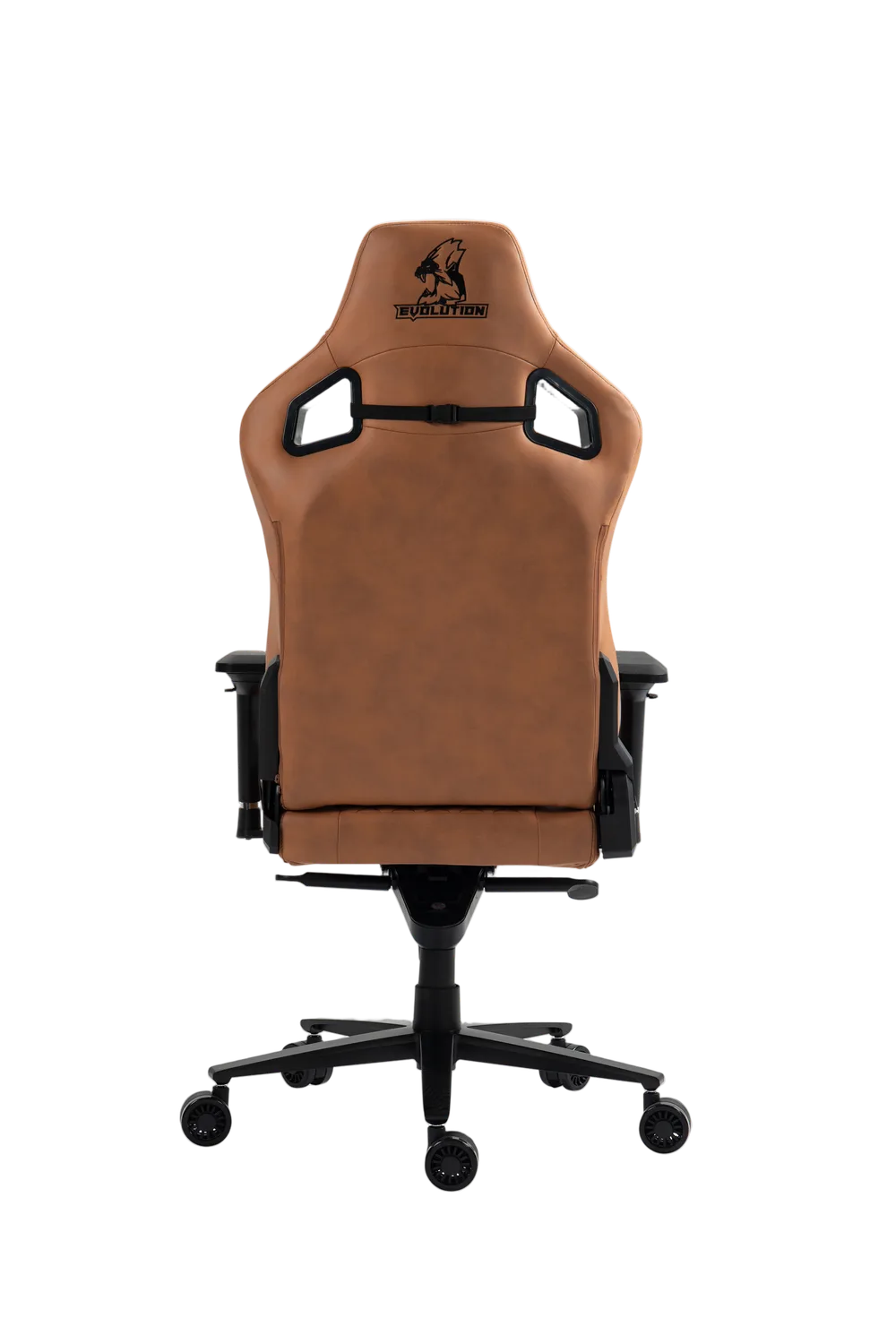 Игровое кресло EVOLUTION NOMAD, вид сзади, коричневое