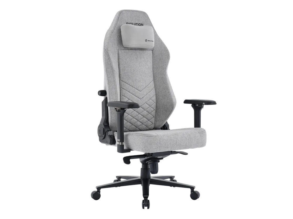 Игровое кресло EVOLUTION TITAN FABRIC Grey, вид спереди
