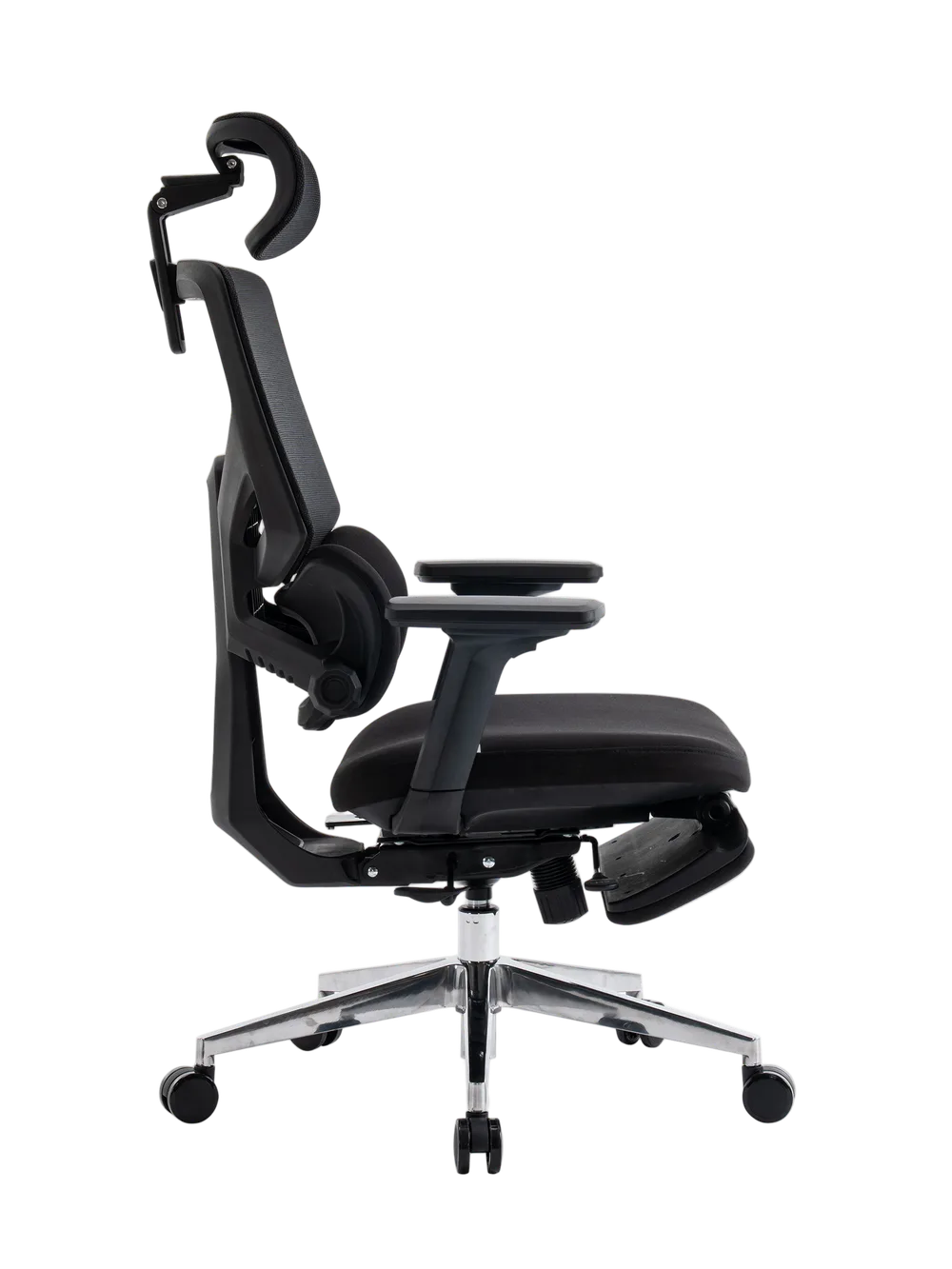 Игровое кресло EVOLUTION LumbarPro, вид сбоку, чёрное