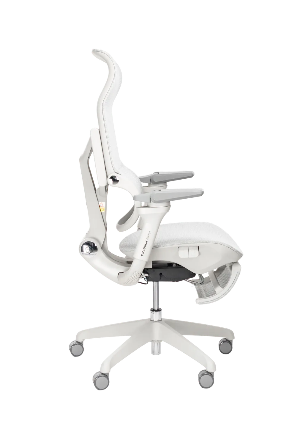 Игровое кресло EVOLUTION Zephyr Grey, боковой вид
