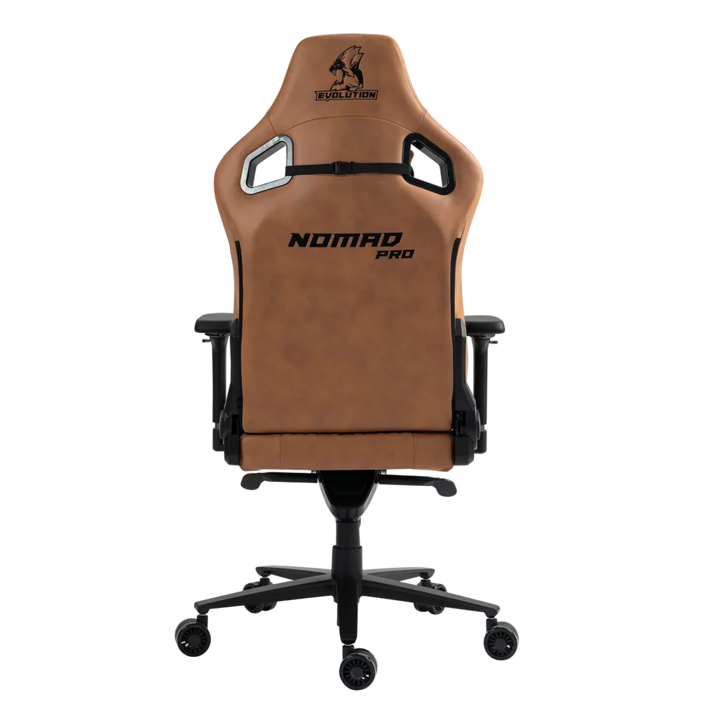 Игровое кресло NOMAD PRO, вид сзади, коричневое