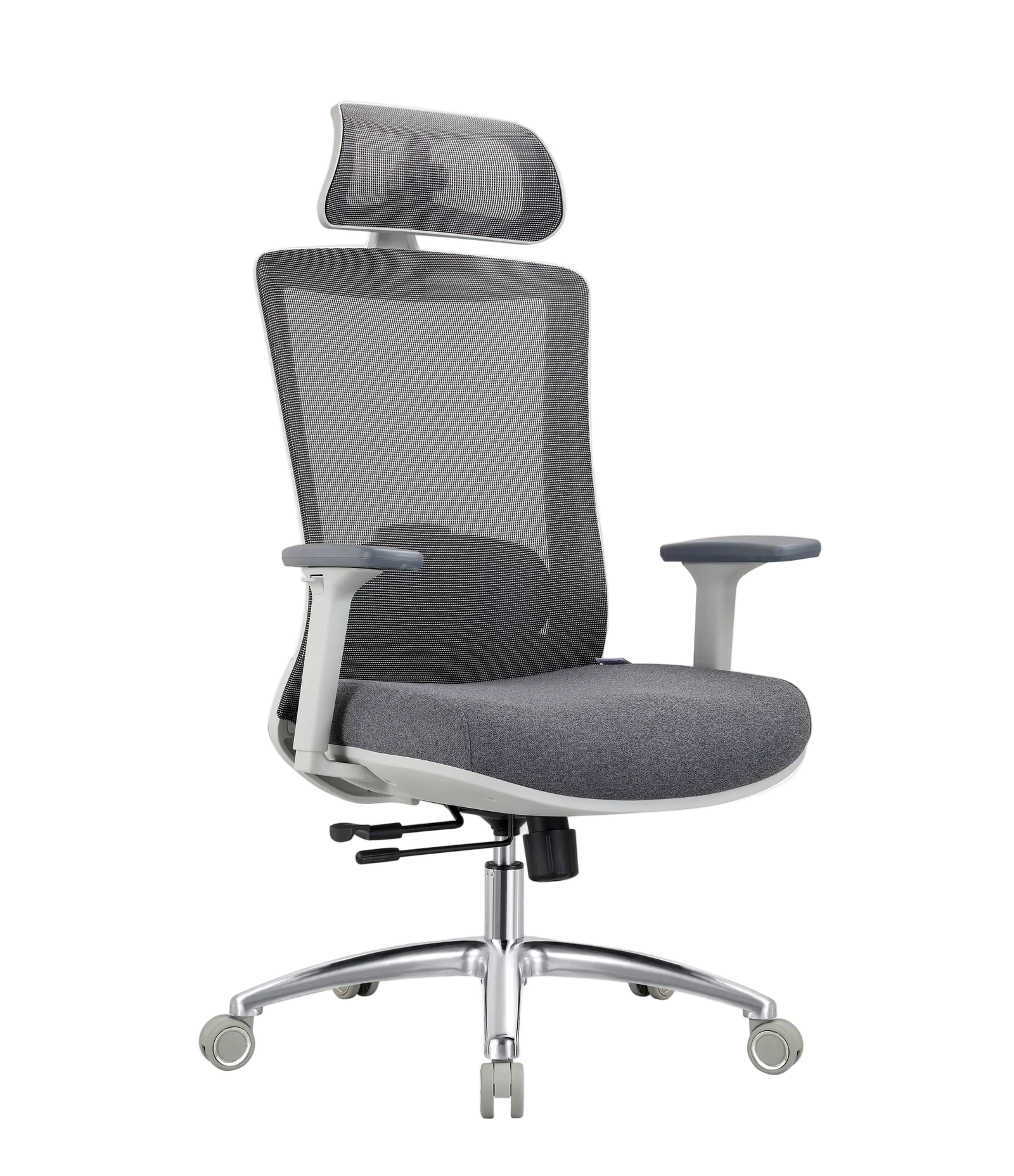 Игровое кресло EVOLUTION ERGO PRIME, серый цвет, боковой вид