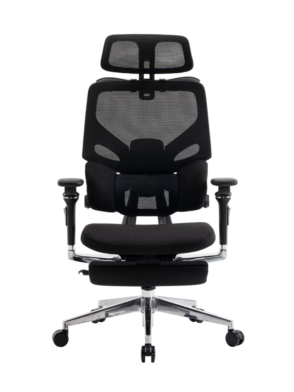 Игровое кресло EVOLUTION LumbarPro Elite Black, вид спереди