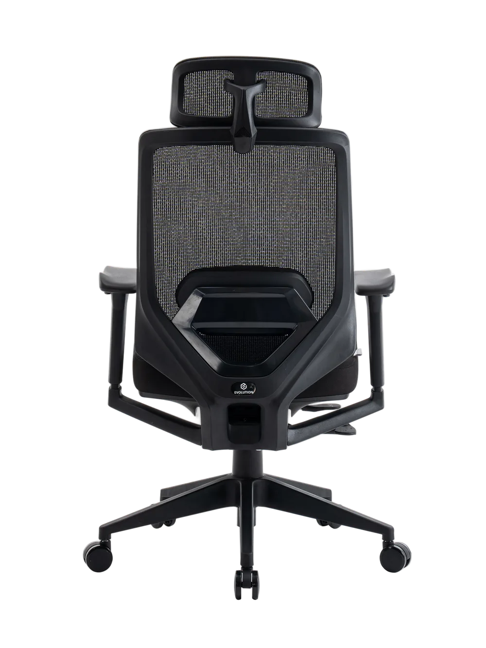 Игровое кресло EVOLUTION HybridFlex Black, вид сзади