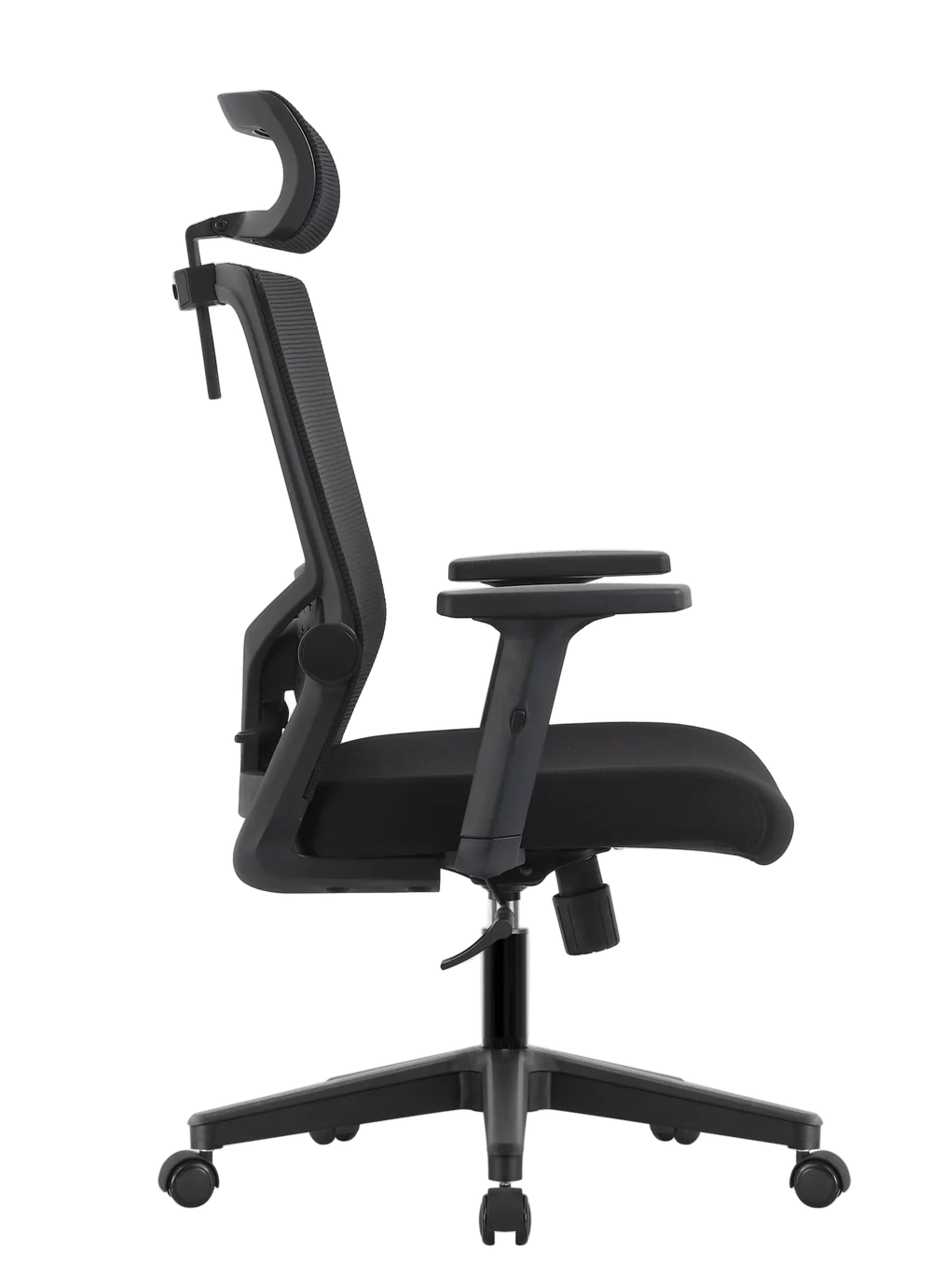 Игровое кресло EVOLUTION ErgoLine 1, вид сбоку, чёрное