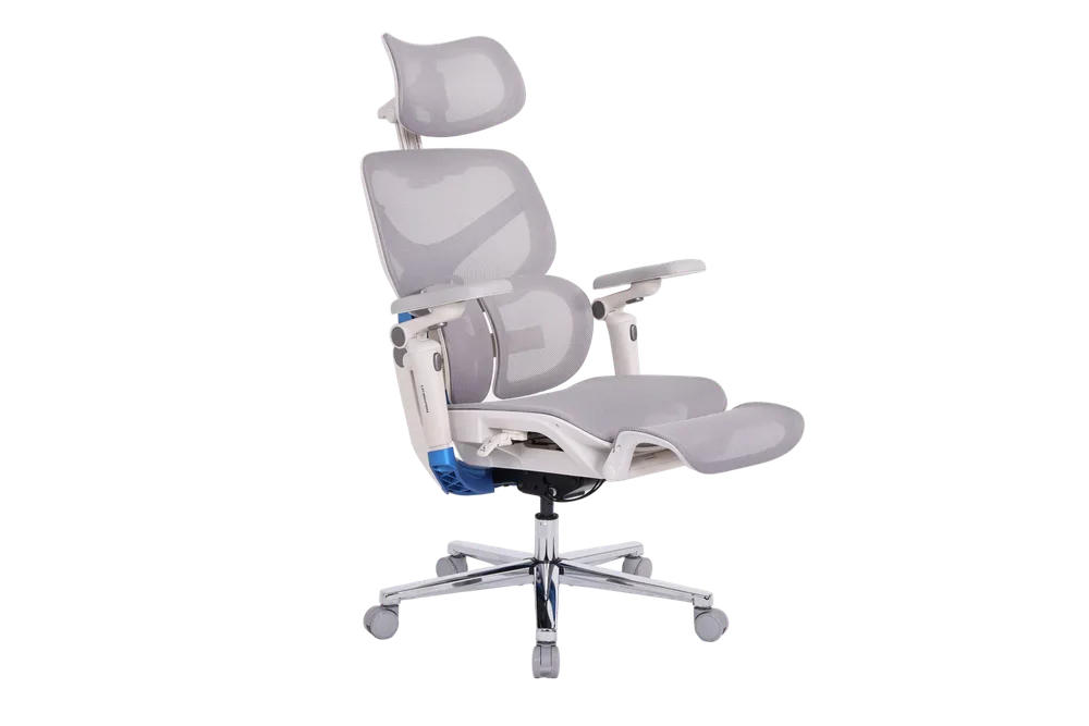 Игровое кресло EVOLUTION LX 5 Blue, боковой вид серого цвета