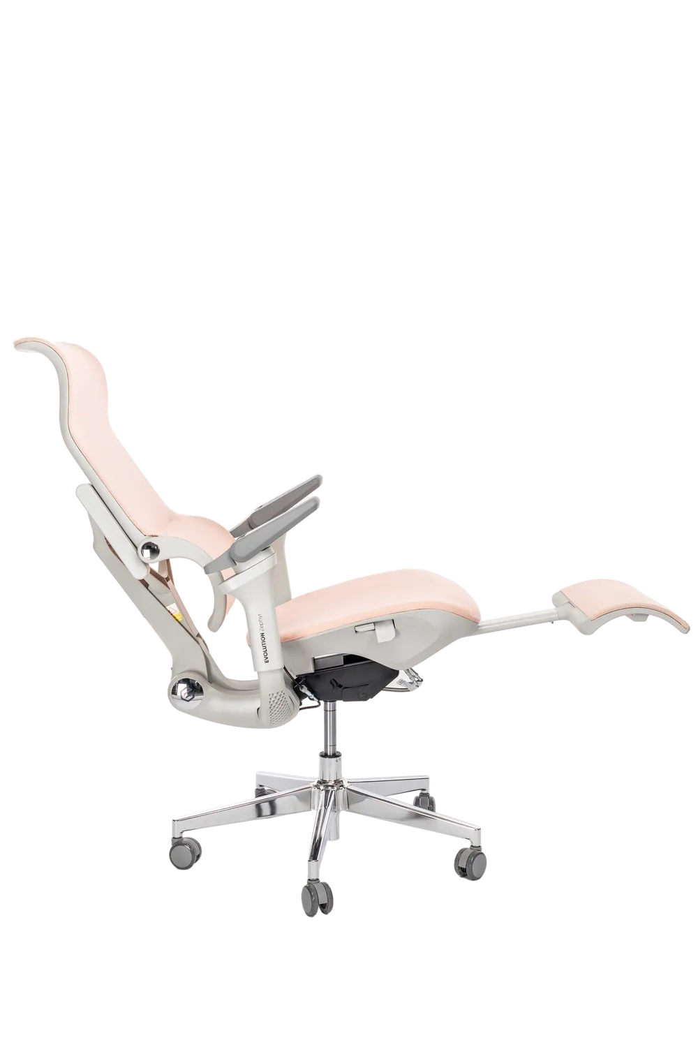 Игровое кресло EVOLUTION Zephyr, боковой вид, розовая ткань