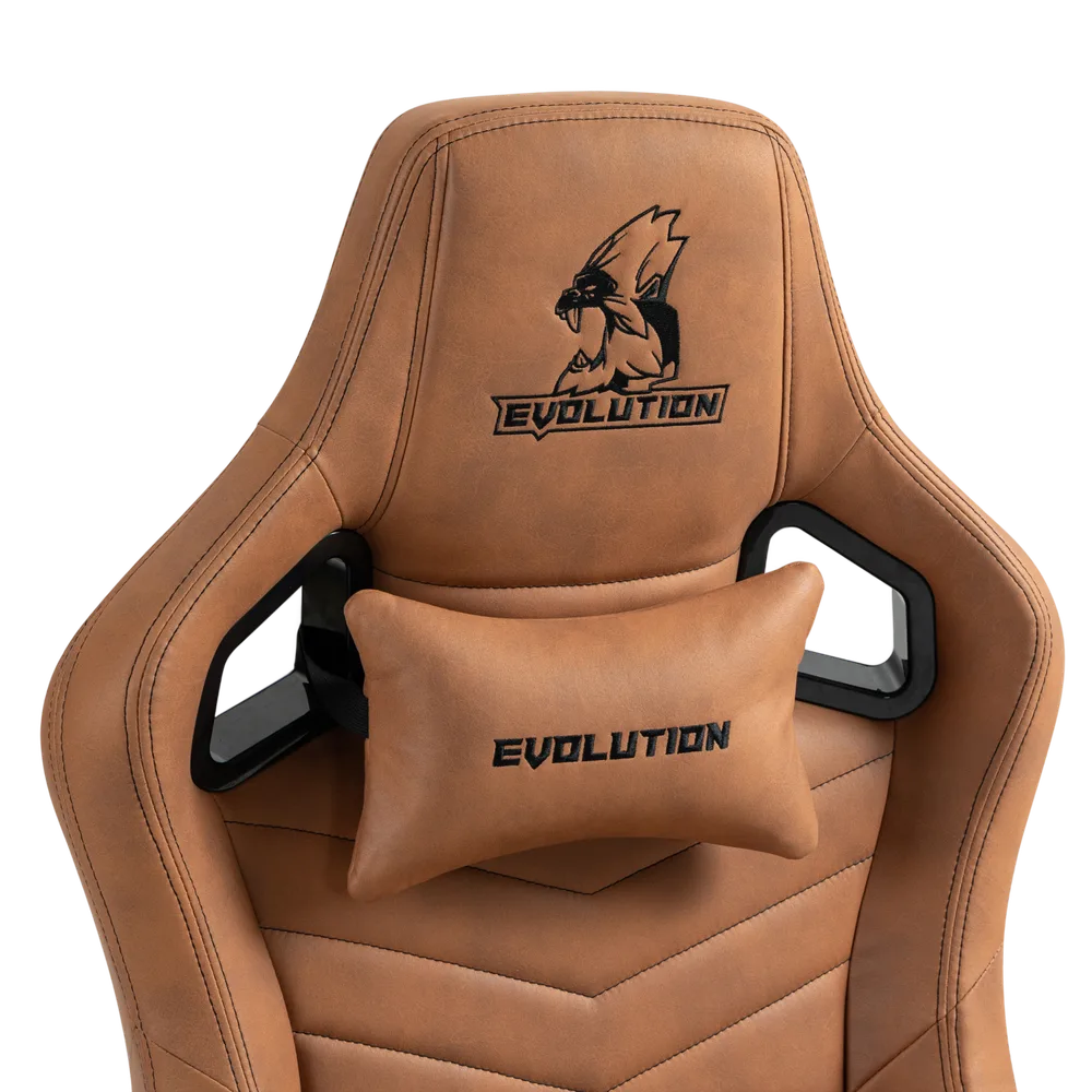 Игровое кресло EVOLUTION NOMAD PRO, коричневый цвет, вид спереди