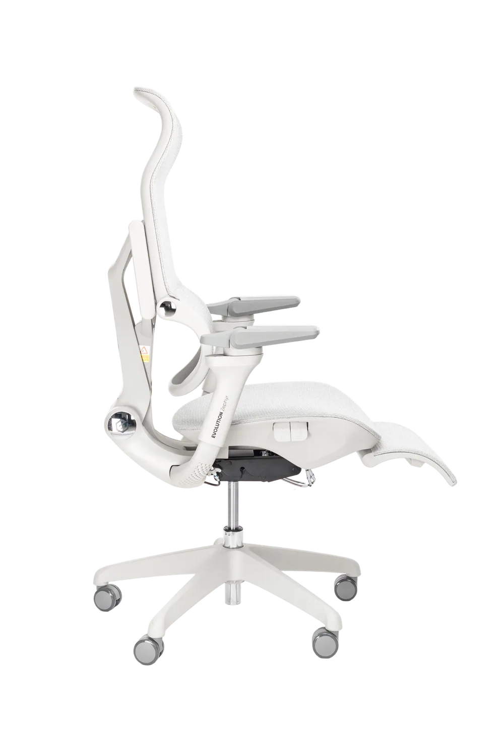 Игровое кресло EVOLUTION Zephyr Grey, вид сбоку
