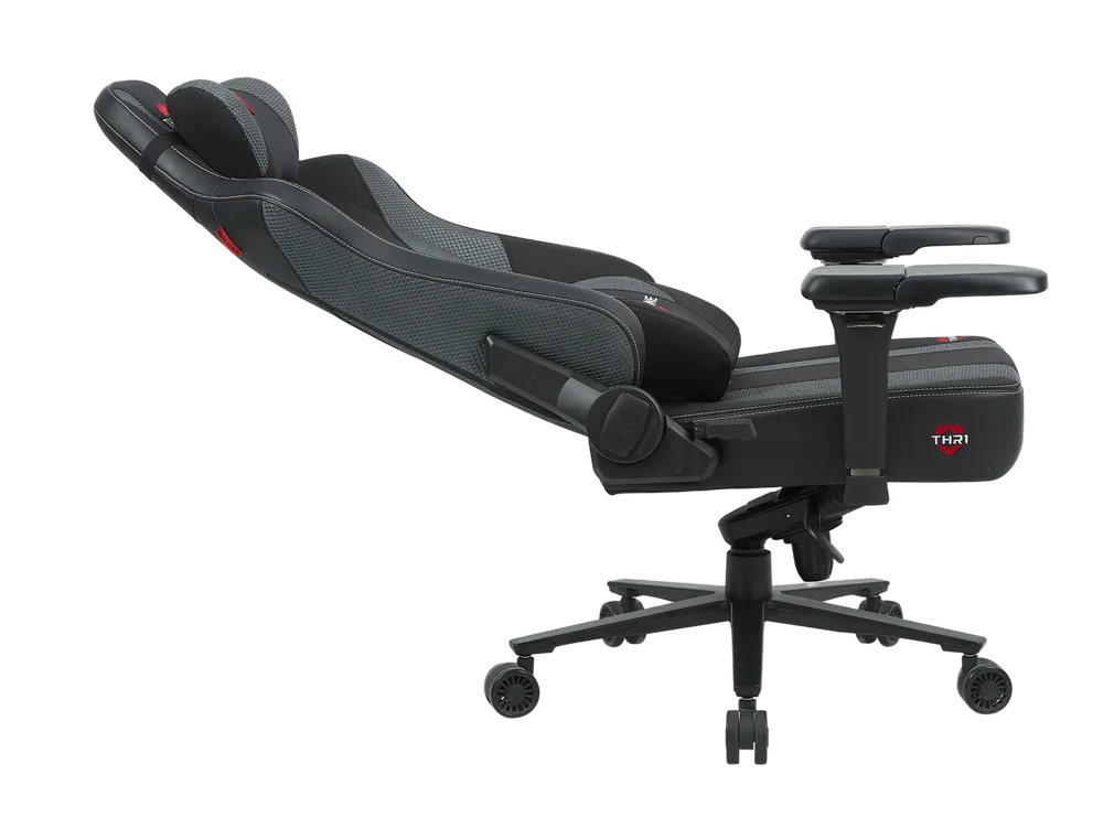 Игровое кресло EVOLUTION Throne, боковой вид, тёмно-серое
