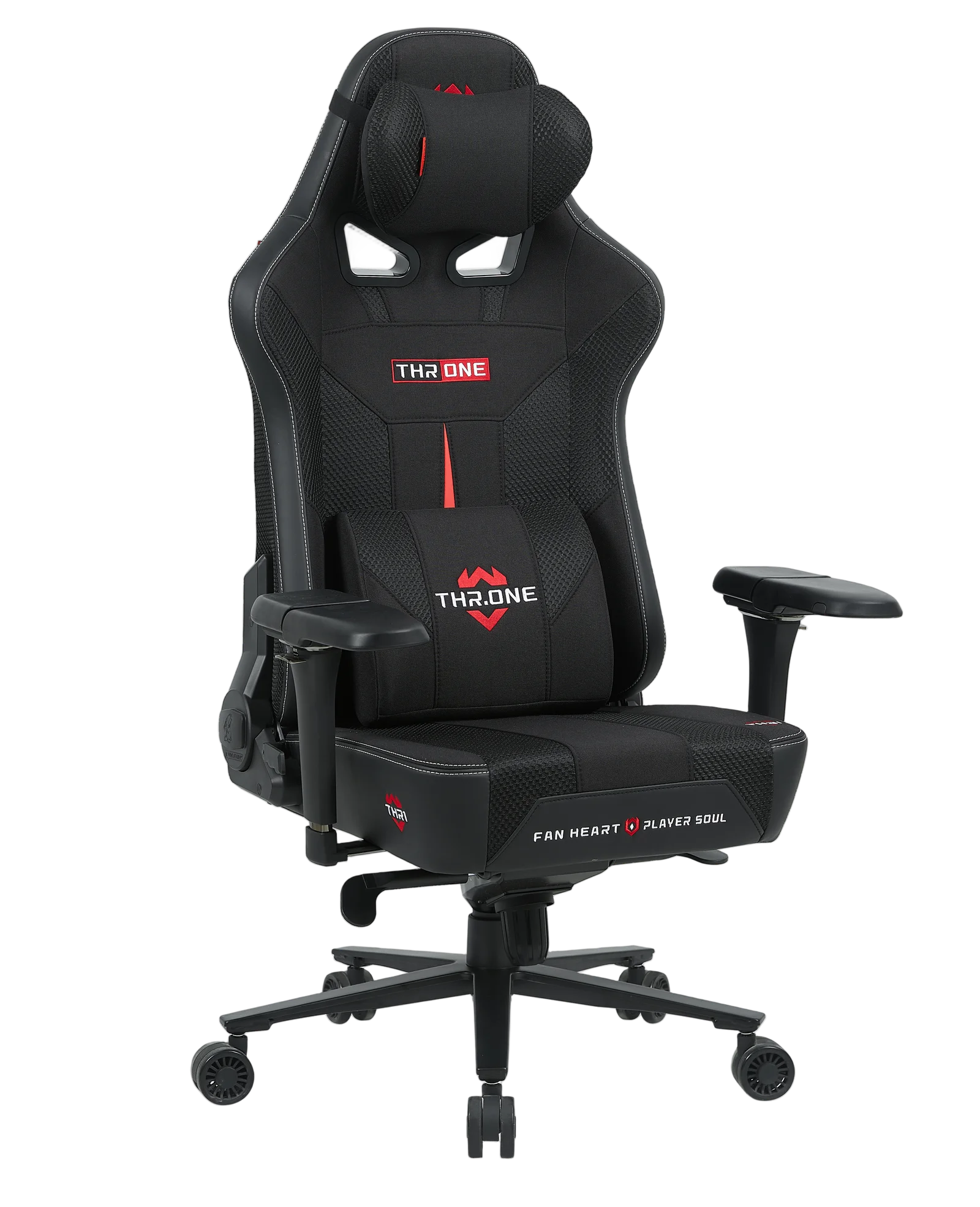 Игровое кресло EVOLUTION Throne Black, вид спереди справа