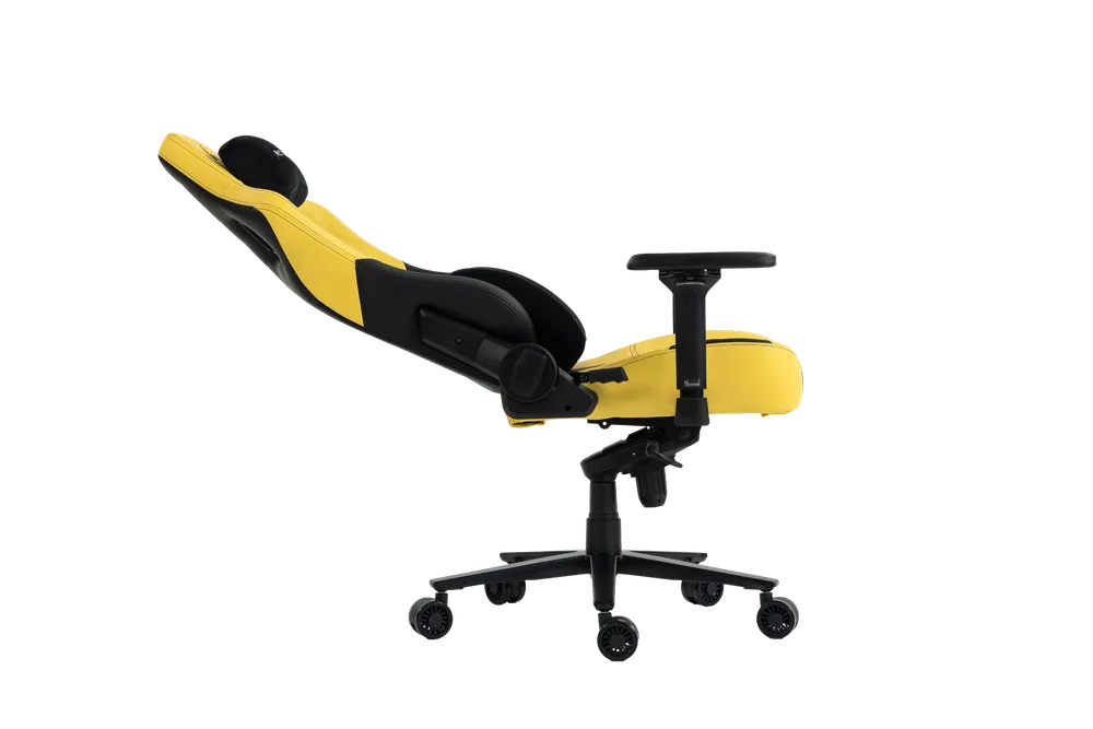 Игровое кресло NOMAD PRO, боковой вид, жёлто-чёрное