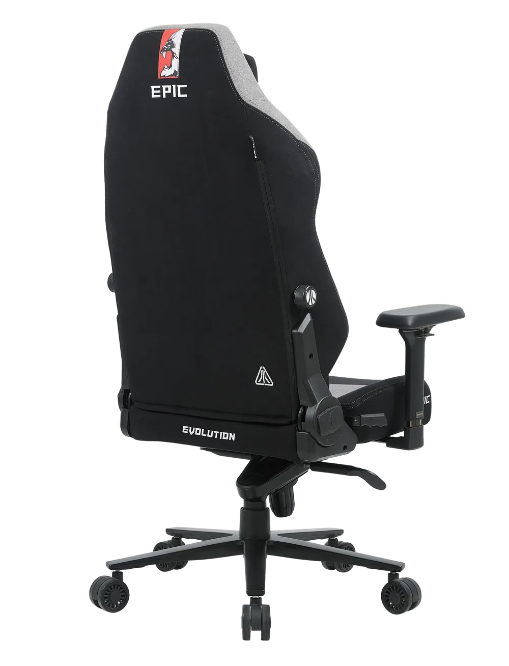 Игровое кресло EVOLUTION EPIC, вид сзади, чёрный цвет