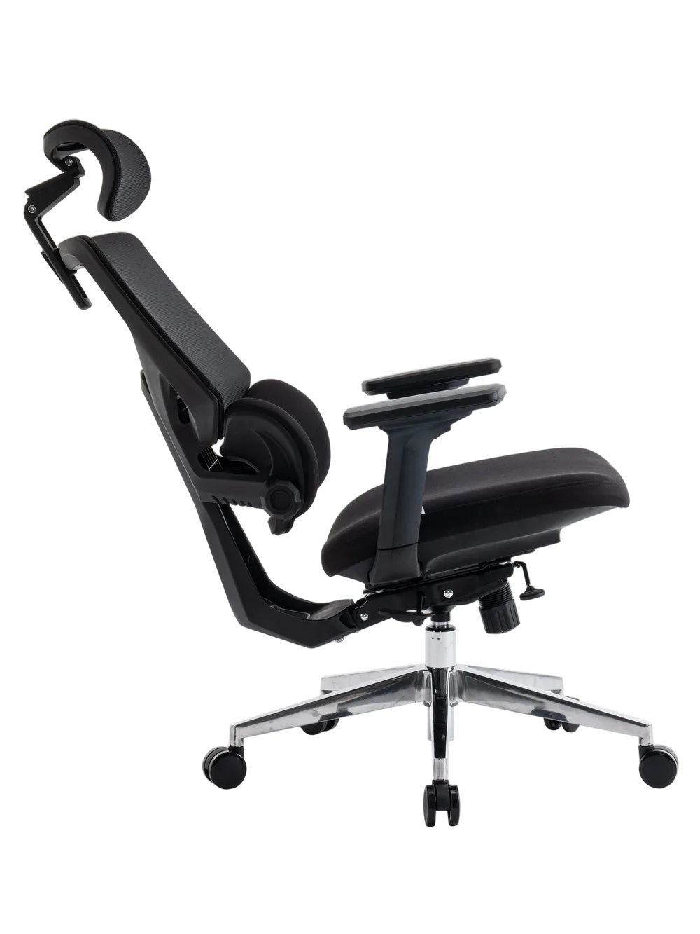 Игровое кресло EVOLUTION LumbarPro AL, вид сбоку, чёрное