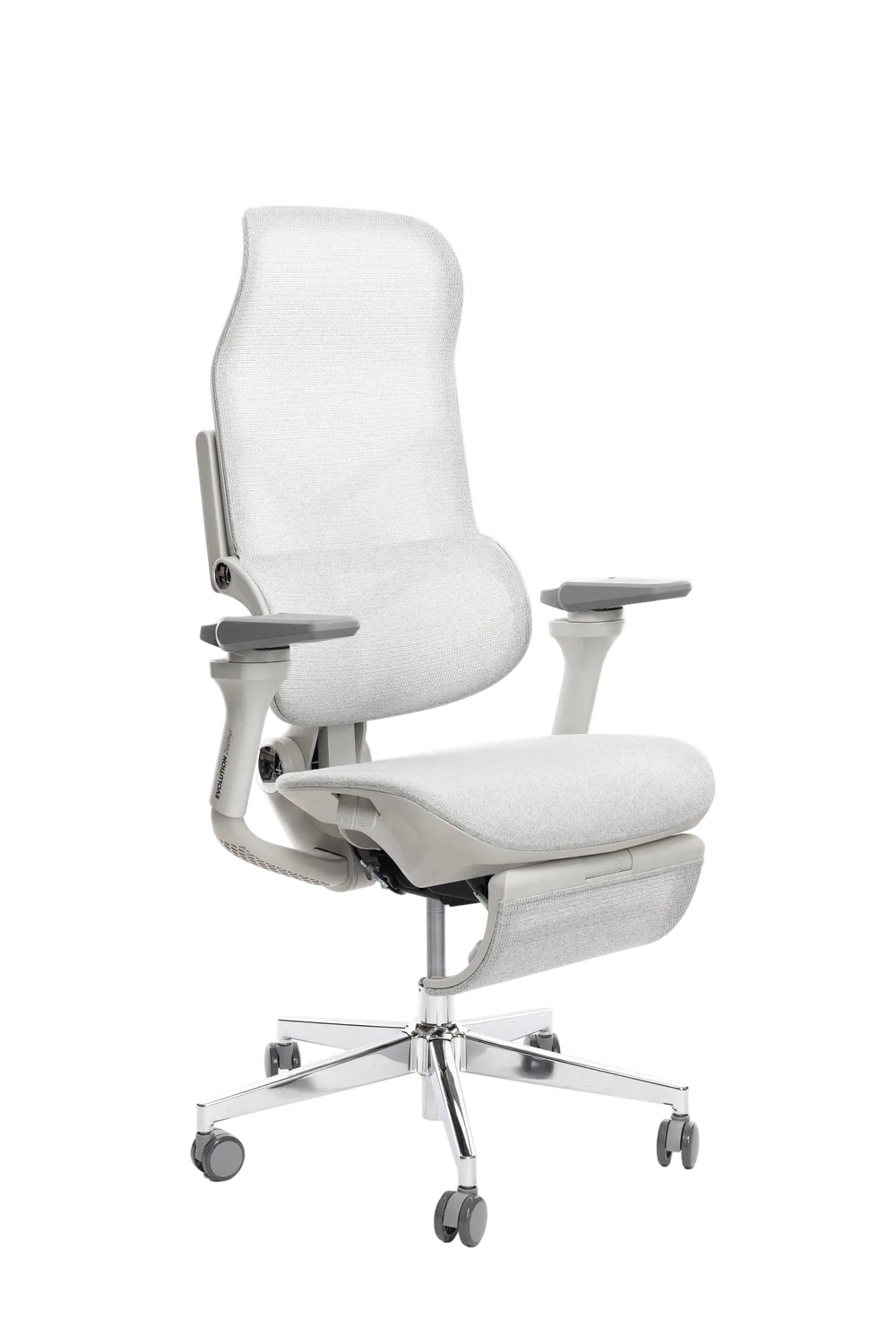 Игровое кресло EVOLUTION Zephyr FABRIC Grey, боковой вид