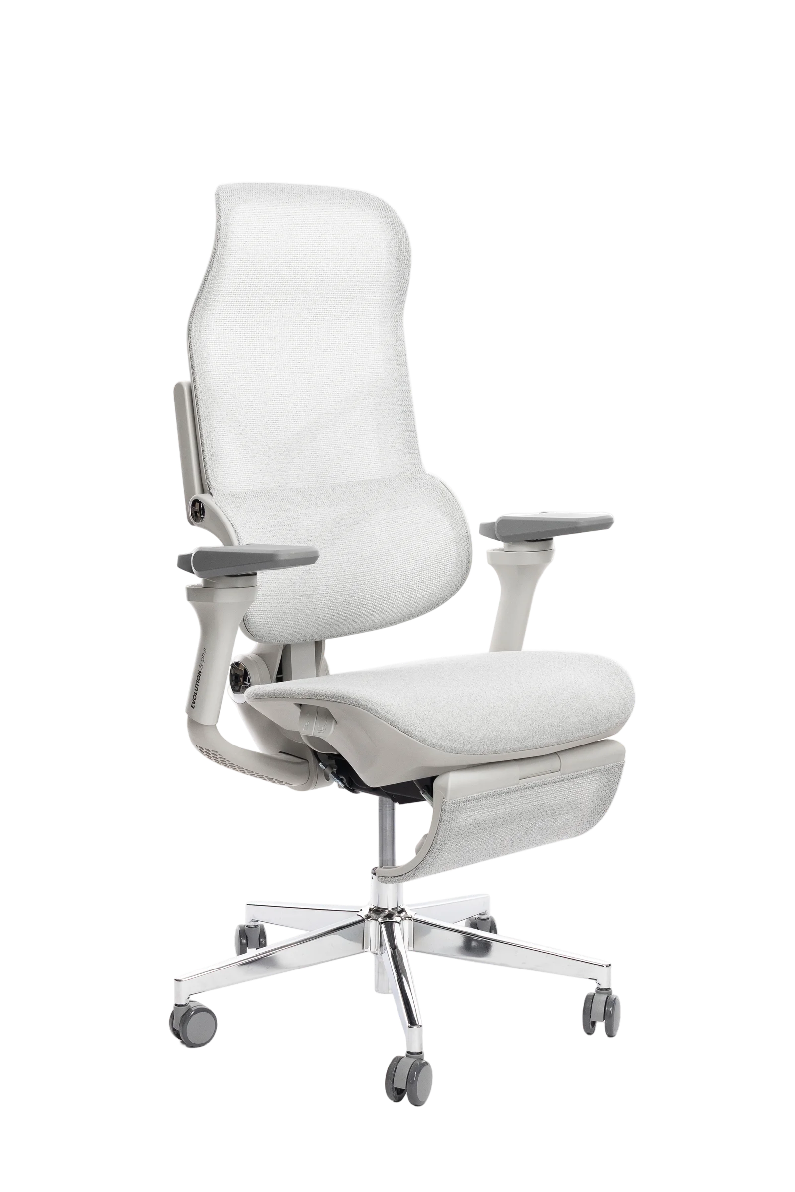 Игровое кресло EVOLUTION Zephyr FABRIC Grey, боковой вид