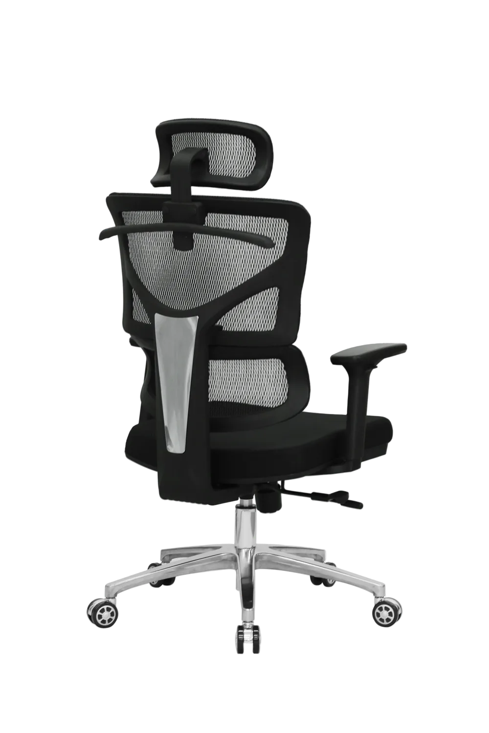 Игровое кресло EVOLUTION ERGO Fabric, вид сзади, чёрное