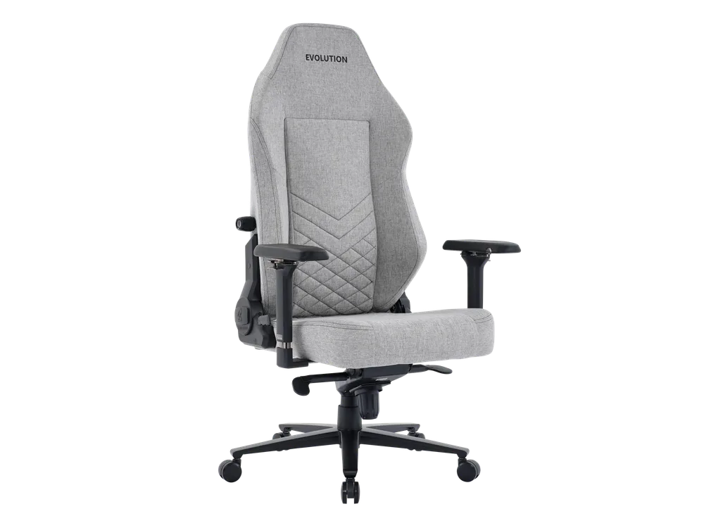 Игровое кресло EVOLUTION TITAN FABRIC Grey, фронтальный вид