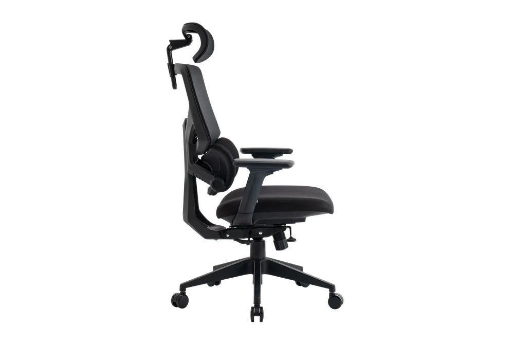 Игровое кресло EVOLUTION LumbarPro, вид сбоку, чёрное