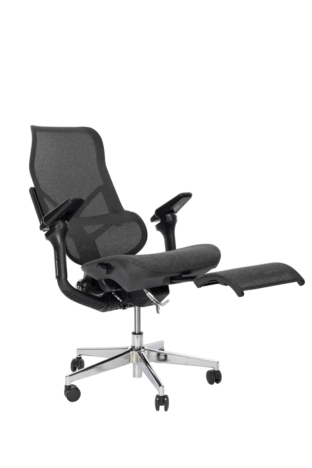 Игровое кресло EVOLUTION Zephyr, вид сбоку с подножкой