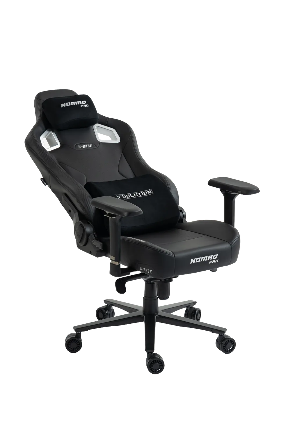 Игровое кресло EVOLUTION NOMAD PRO X-BASE, вид сбоку, чёрное