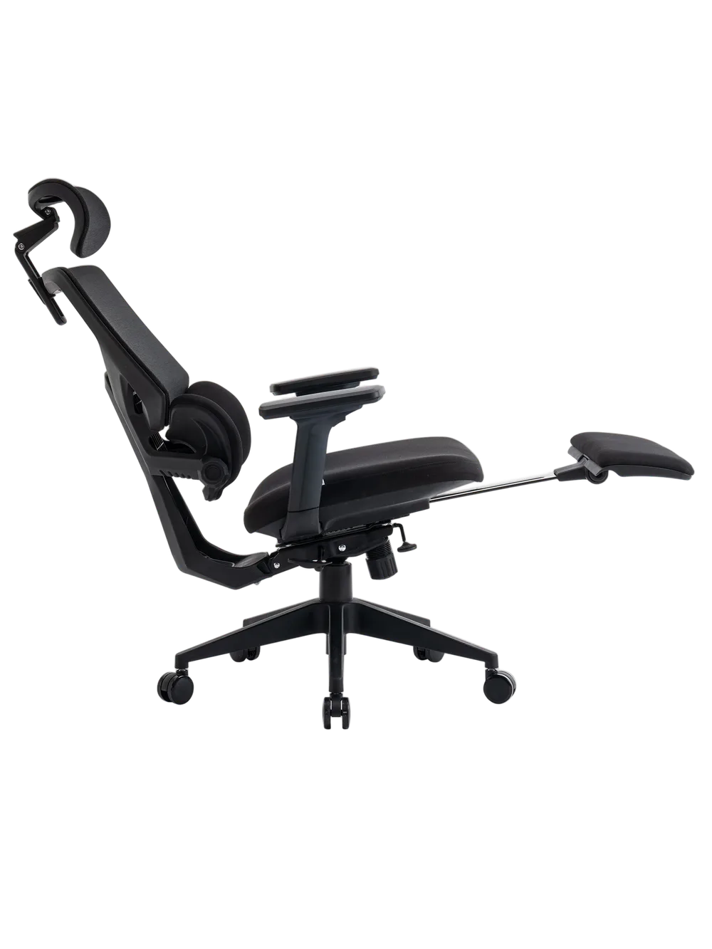 Офисное кресло EVOLUTION LumbarPro FR, вид сбоку с подножкой
