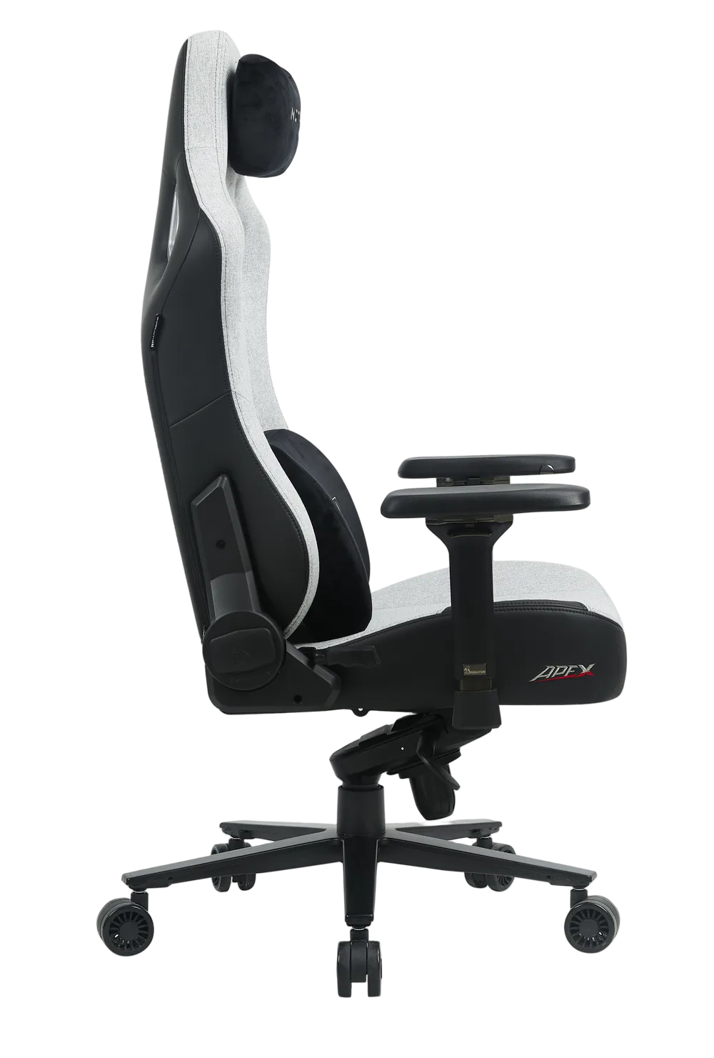 Игровое кресло EVOLUTION NOMAD PRO, вид сбоку, серое