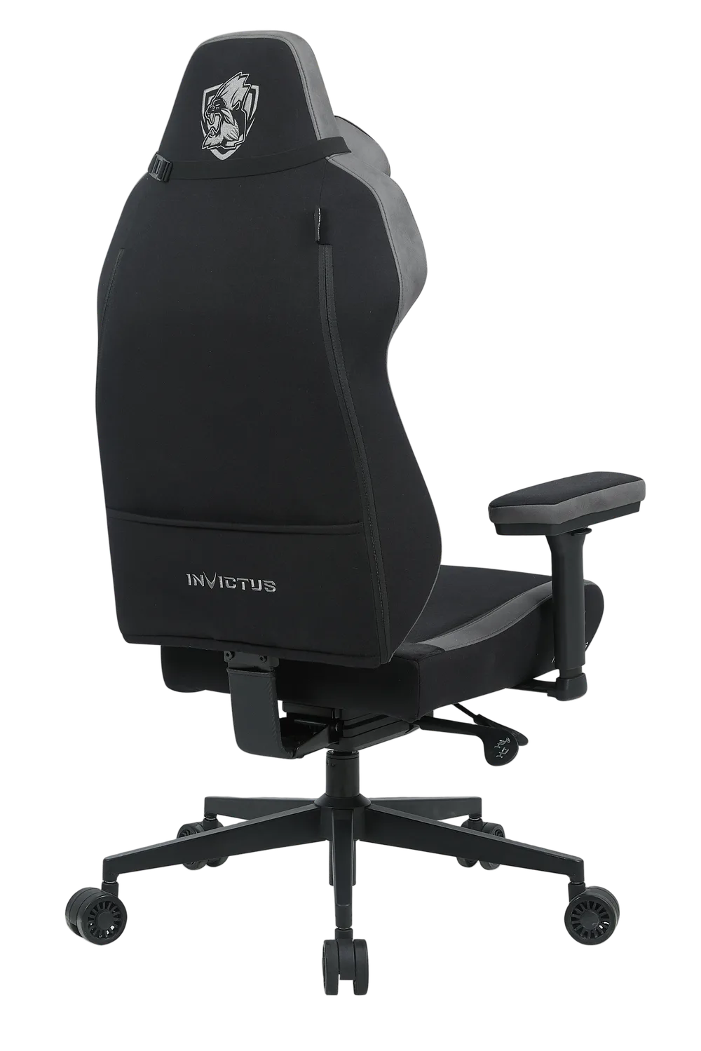 Игровое кресло EVOLUTION Invictus, вид сзади, чёрное