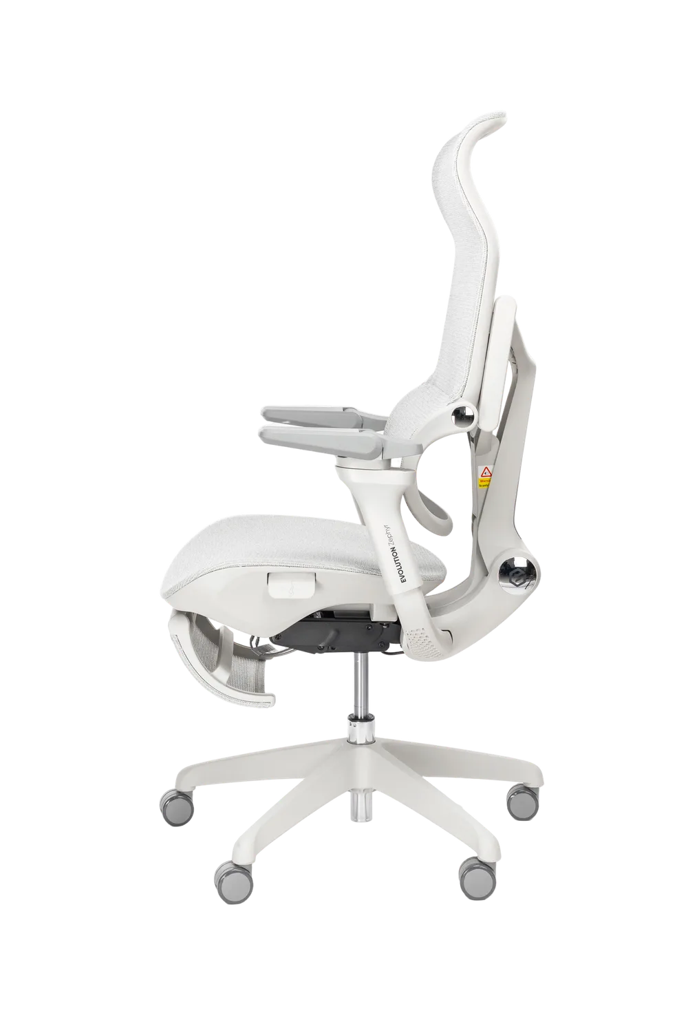 Игровое кресло EVOLUTION Zephyr Grey, вид сбоку