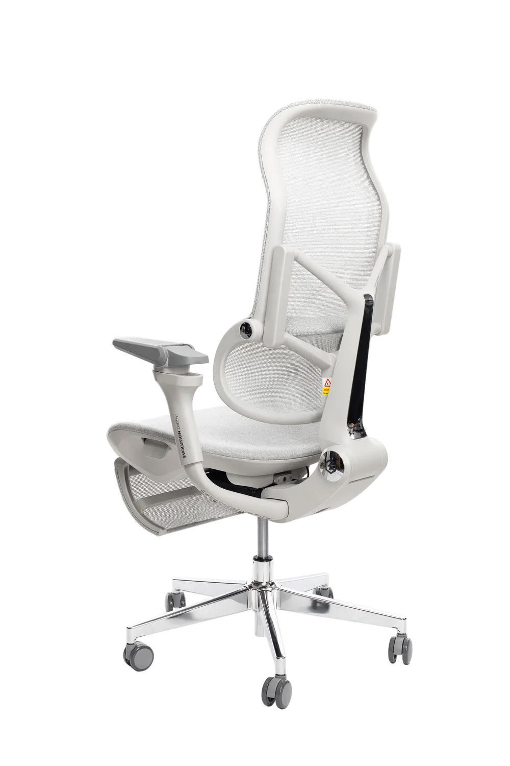Игровое кресло EVOLUTION Zephyr, боковой вид, серый цвет