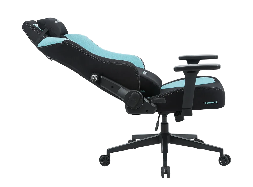 Игровое кресло EVOLUTION BEDROCK, боковой вид, черно-мятное