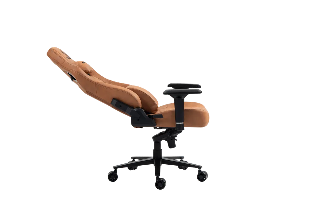 Игровое кресло EVOLUTION NOMAD Brown, боковой вид с наклоном