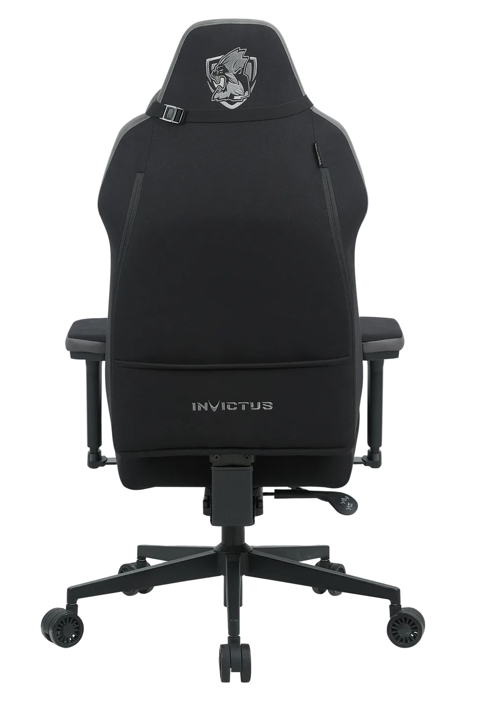 Игровое кресло EVOLUTION Invictus, вид сзади, чёрное