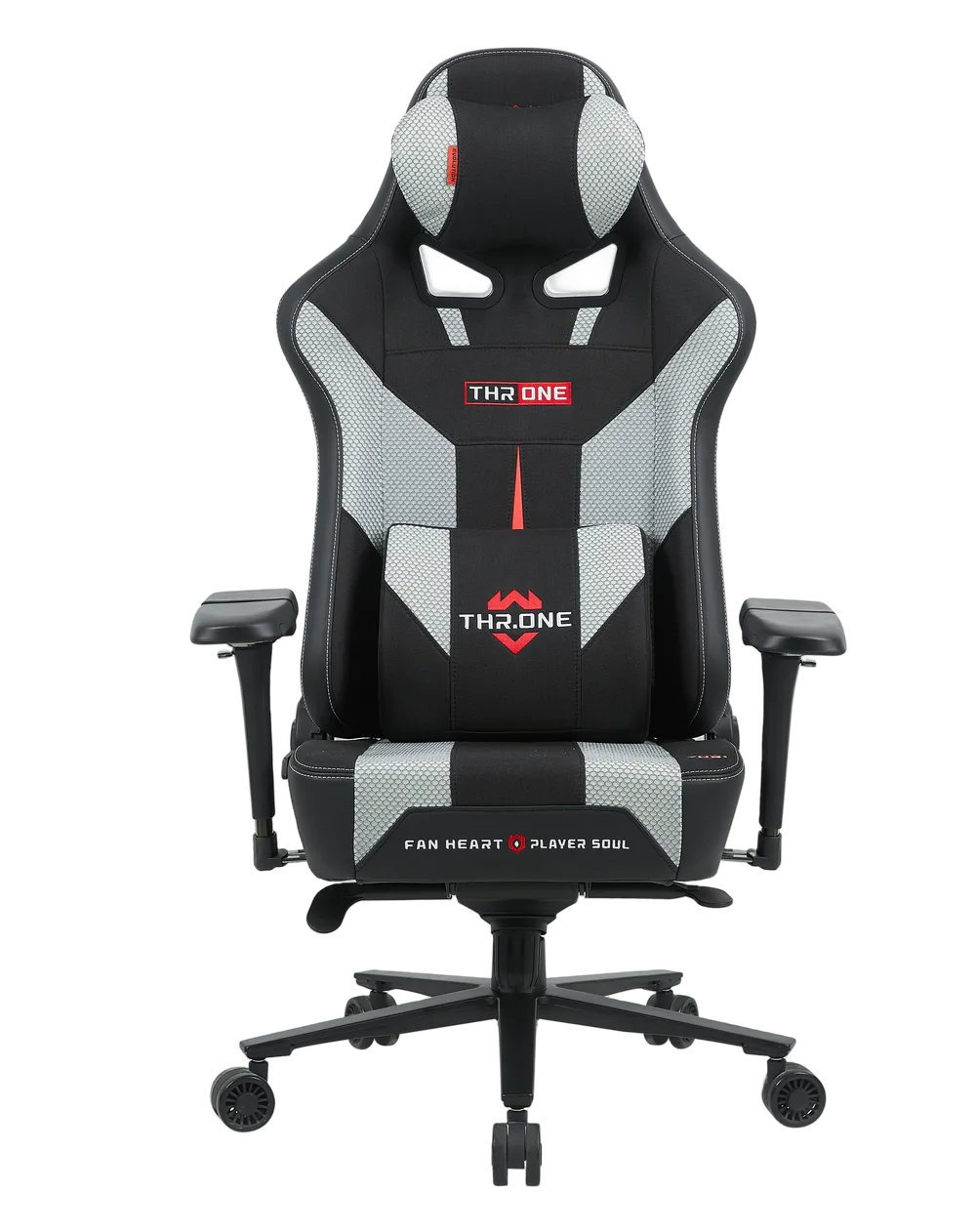 Игровое кресло EVOLUTION Throne Grey, вид спереди