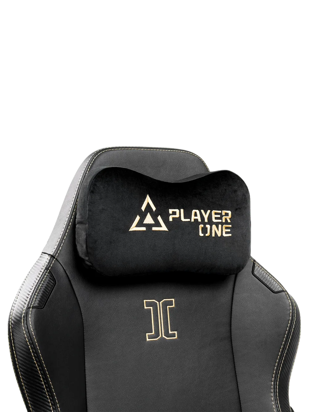 Игровое кресло Player One X-BASE, вид спереди, подголовник
