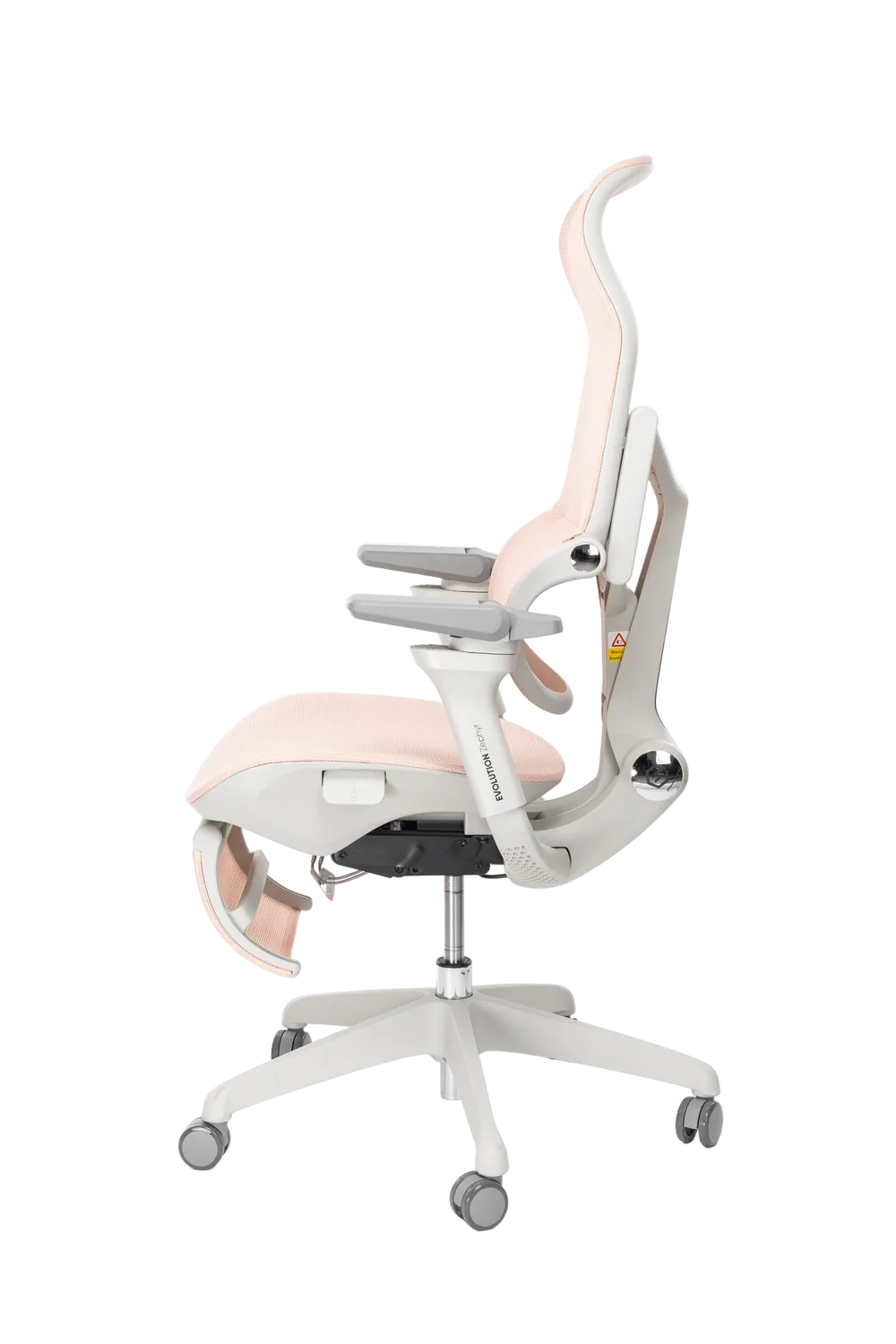 Игровое кресло EVOLUTION Zephyr Pink, вид сбоку