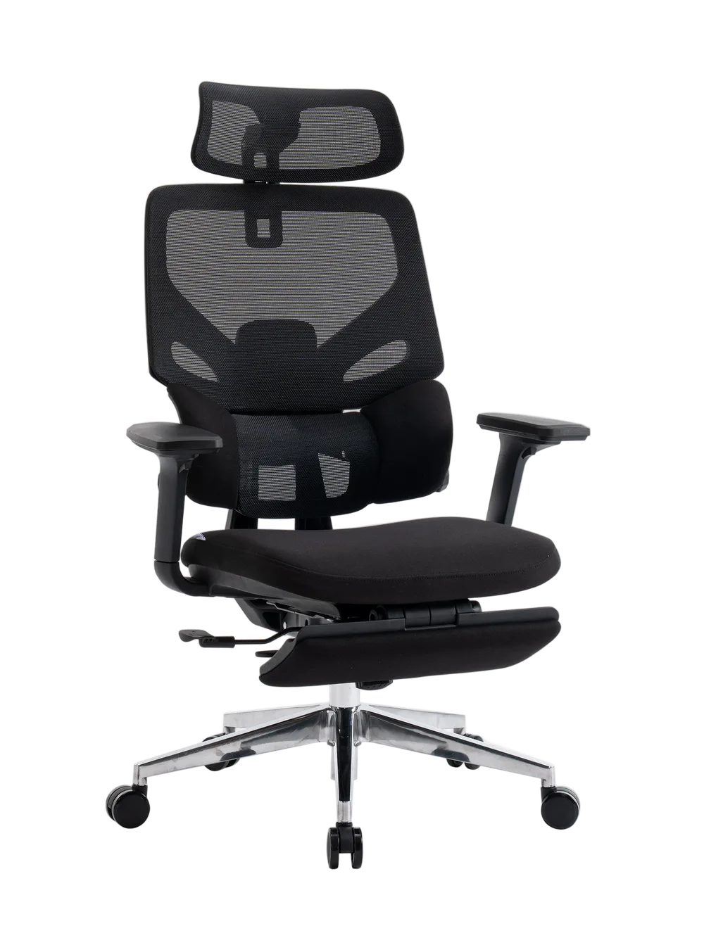 Игровое кресло LumbarPro FR AL, вид спереди, черное
