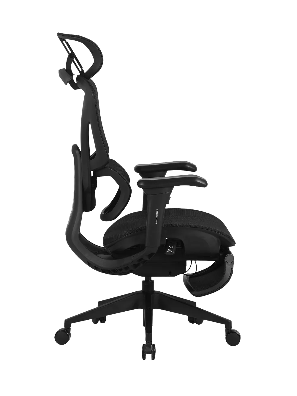 Игровое кресло EVOLUTION LX 3 Black, вид сбоку